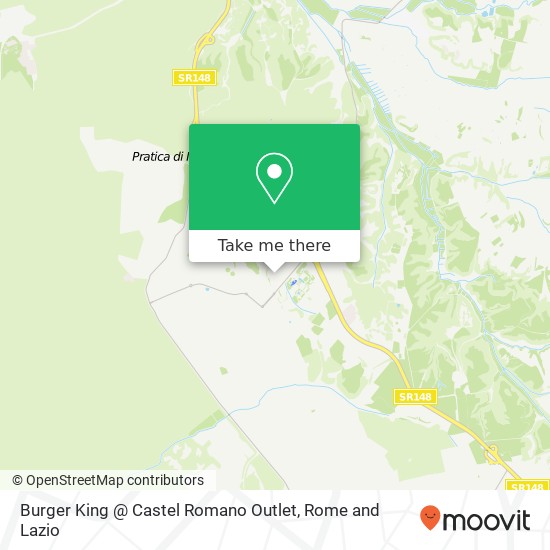 Burger King @ Castel Romano Outlet map