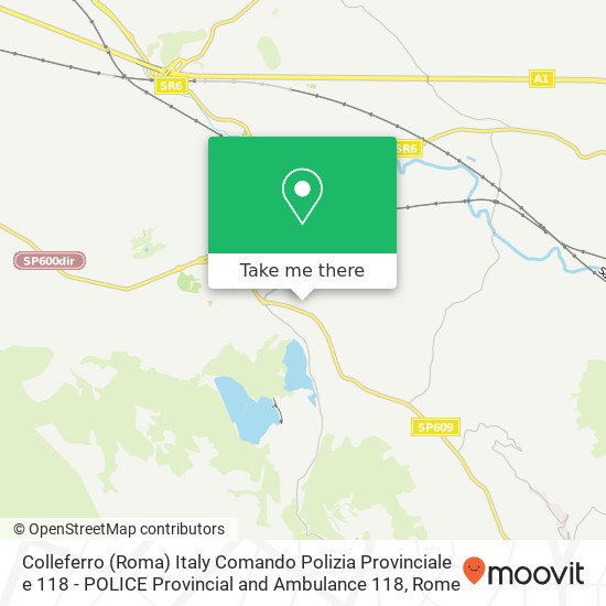 Colleferro (Roma) Italy Comando Polizia Provinciale e 118 - POLICE Provincial and Ambulance 118 map