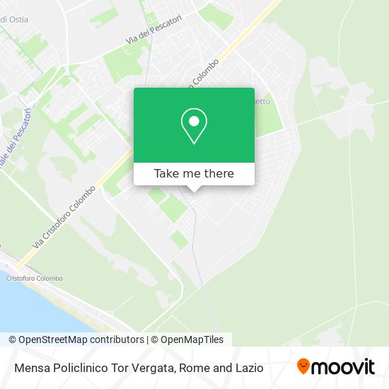 Mensa Policlinico Tor Vergata map