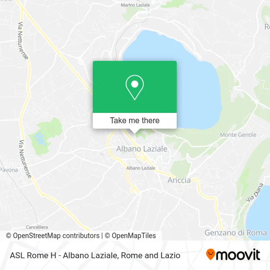 ASL Rome H - Albano Laziale map