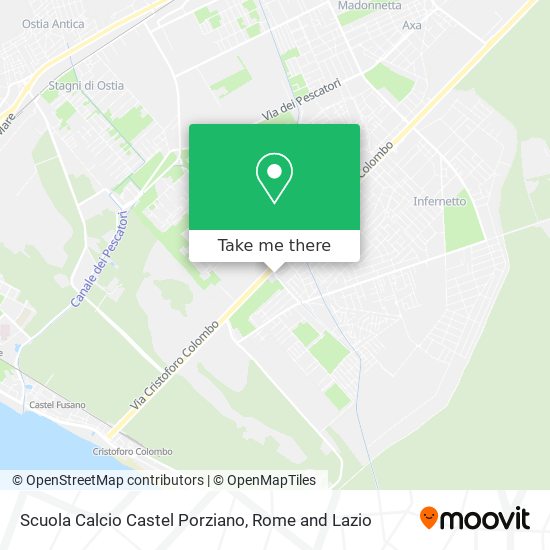 Scuola Calcio Castel Porziano map