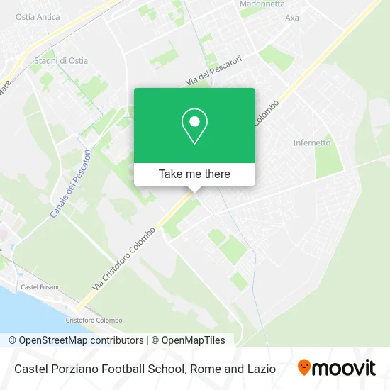 Castel Porziano Football School map