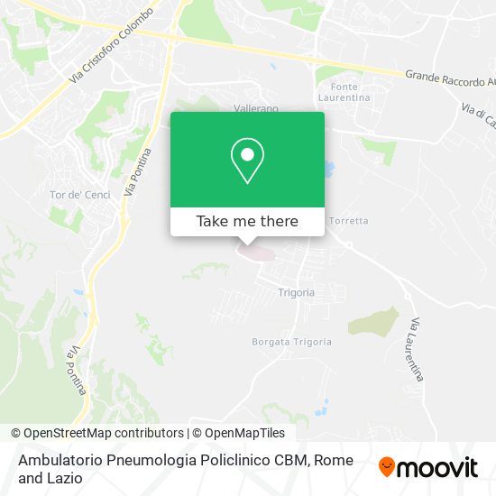 Ambulatorio Pneumologia Policlinico CBM map