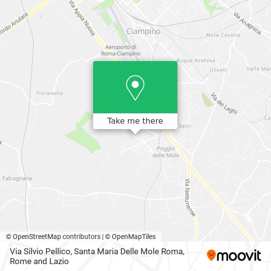 Via Silvio Pellico, Santa Maria Delle Mole Roma map