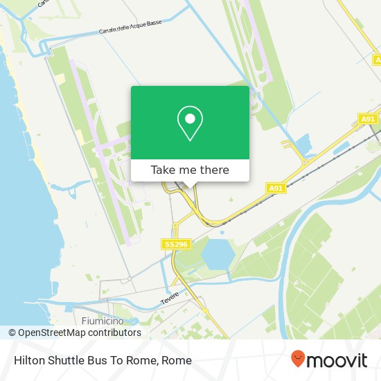 Hilton Shuttle Bus To Rome map
