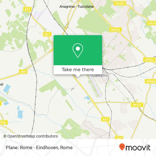 Plane: Rome - Eindhoven map