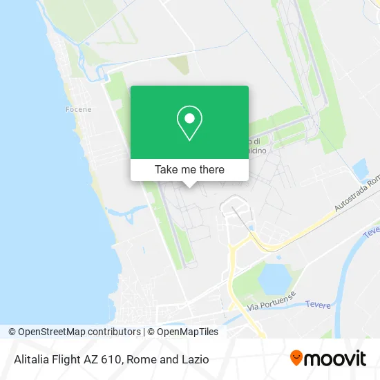 Alitalia Flight AZ 610 map