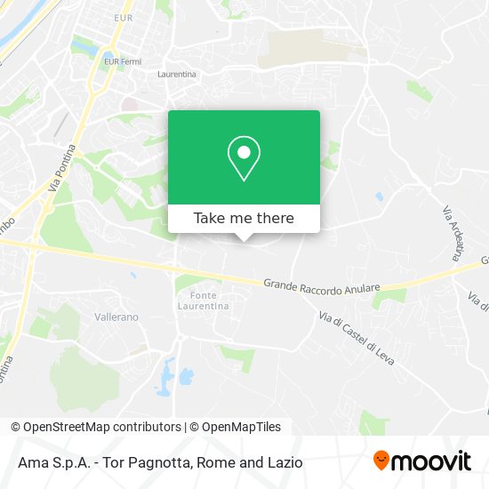 Ama S.p.A. - Tor Pagnotta map
