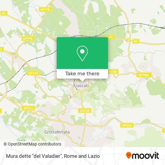 Mura dette "del Valadier" map