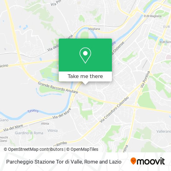 Parcheggio Stazione Tor di Valle map