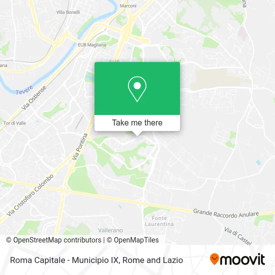 Roma Capitale - Municipio IX map