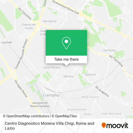 Morena Diagnostic Center Villa Chigi map