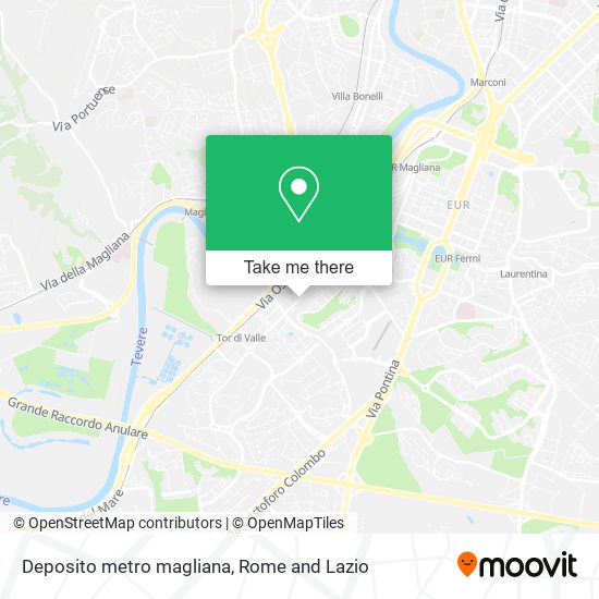 Deposito metro magliana map