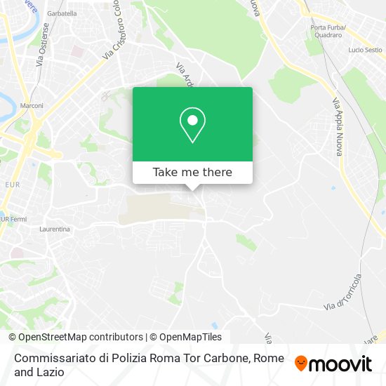 Commissariato di Polizia Roma Tor Carbone map