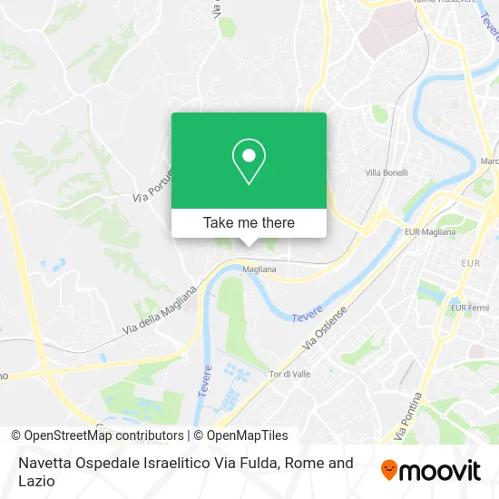 Israelitic Hospital Shuttle Via Fulda map