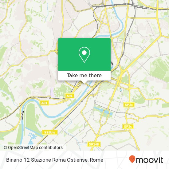 Binario 12 Stazione Roma Ostiense map