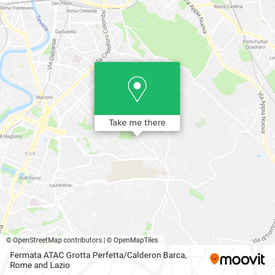 Fermata ATAC Grotta Perfetta / Calderon Barca map
