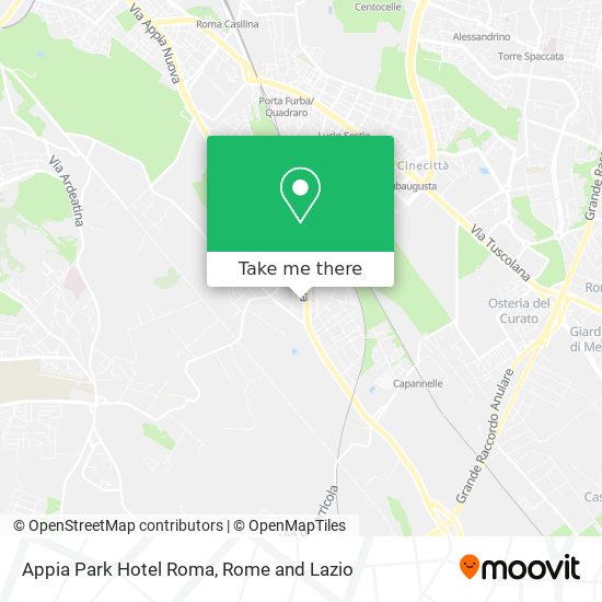 Appia Park Hotel Roma map