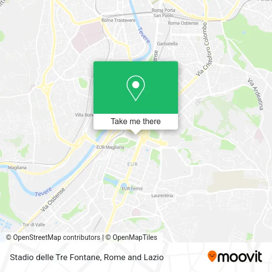 Stadio delle Tre Fontane map