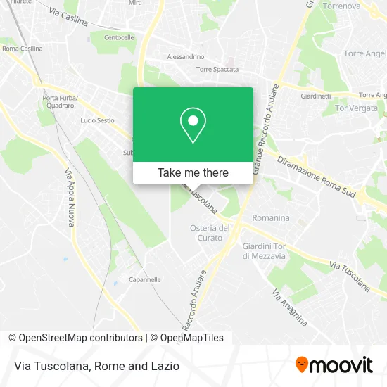 Via Tuscolana map