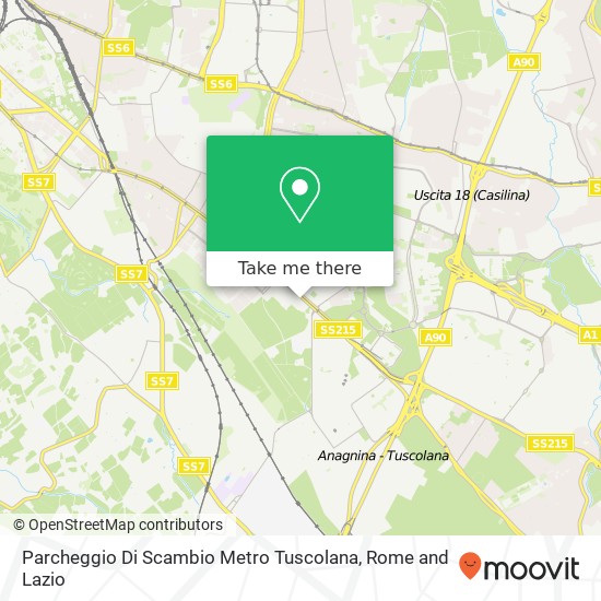 Parcheggio Di Scambio Metro Tuscolana map