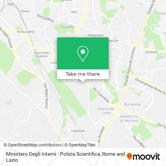 Ministero Degli Interni - Polizia Scientifica map