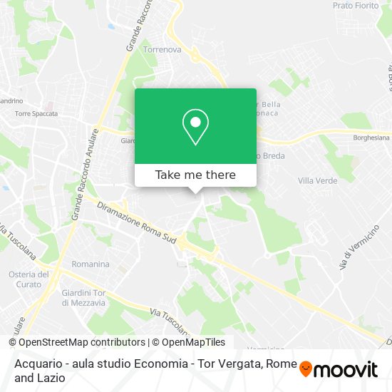 Acquario - aula studio Economia - Tor Vergata map