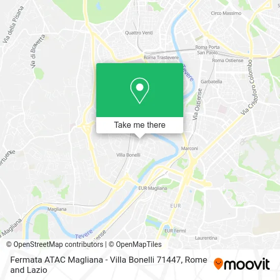 ATAC Bus Stop Magliana - Villa Bonelli 71447 map