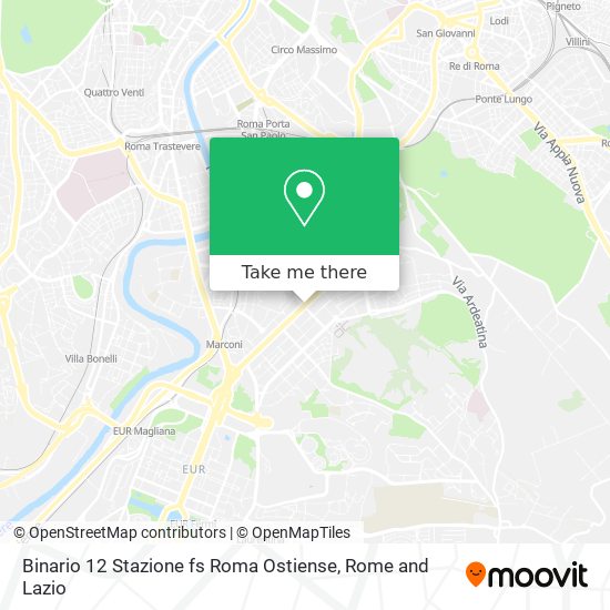 Binario 12 Stazione fs Roma Ostiense map