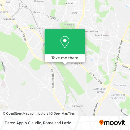 Parco Appio Claudio map