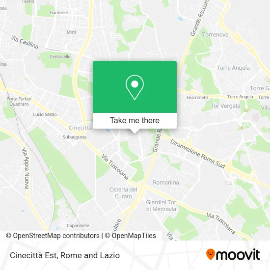 Cinecittà Est map
