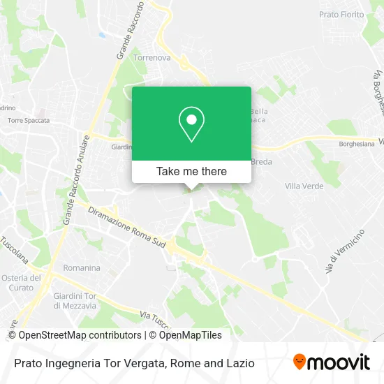 Prato Ingegneria Tor Vergata map