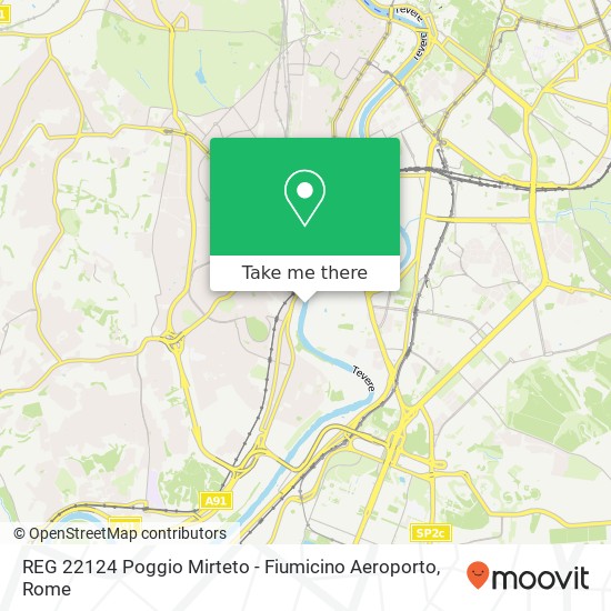 REG 22124 Poggio Mirteto - Fiumicino Aeroporto map