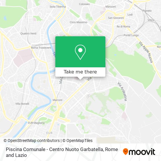 Piscina Comunale - Centro Nuoto Garbatella map