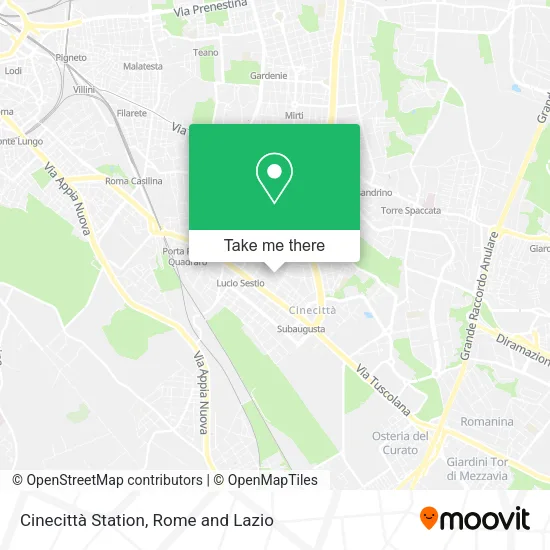 Cinecittà Station map