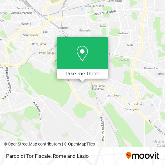 Parco di Tor Fiscale map