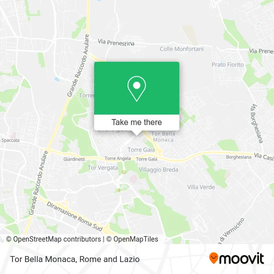 Tor Bella Monaca map