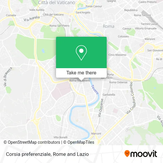 Corsia preferenziale map