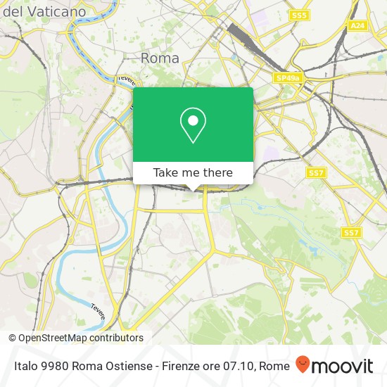 Italo 9980 Roma Ostiense - Firenze ore 07.10 map