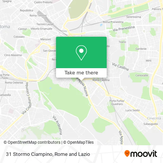 31st Wing Ciampino map