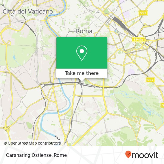 Carsharing Ostiense map