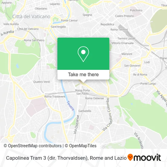 Tram 3 Terminal (Thorvaldsen Direction) map