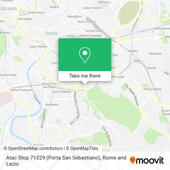 Atac Stop 71329 (Porta San Sebastiano) map