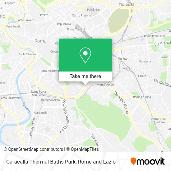Caracalla Thermal Baths Park map