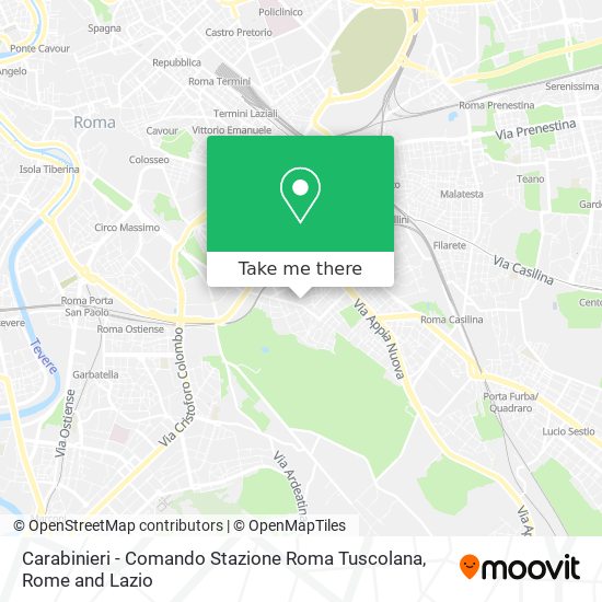 Carabinieri - Comando Stazione Roma Tuscolana map