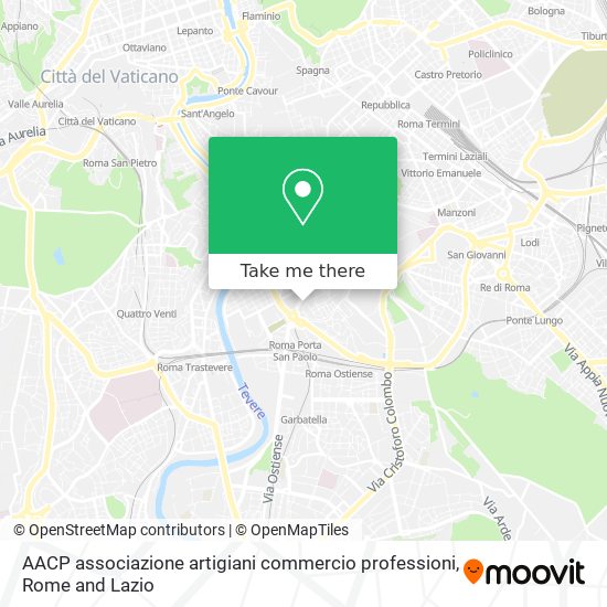 AACP associazione artigiani commercio professioni map