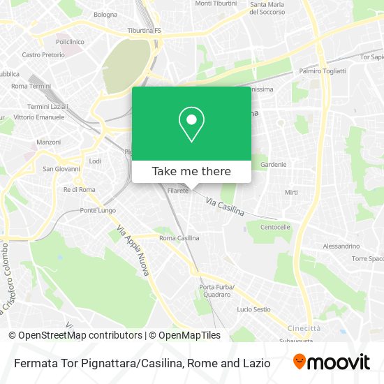 Fermata Tor Pignattara / Casilina map