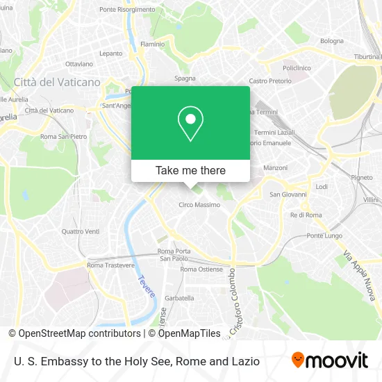 U.S. Embassy to the Holy See map