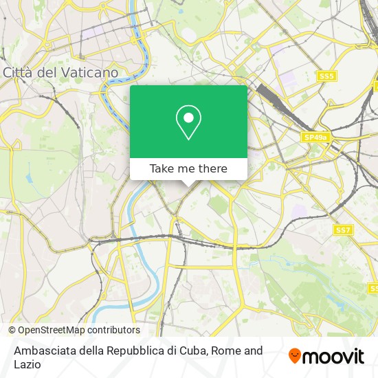 Ambasciata della Repubblica di Cuba map