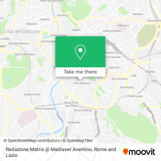 Redazione Matrix @ Mediaset Aventino map
